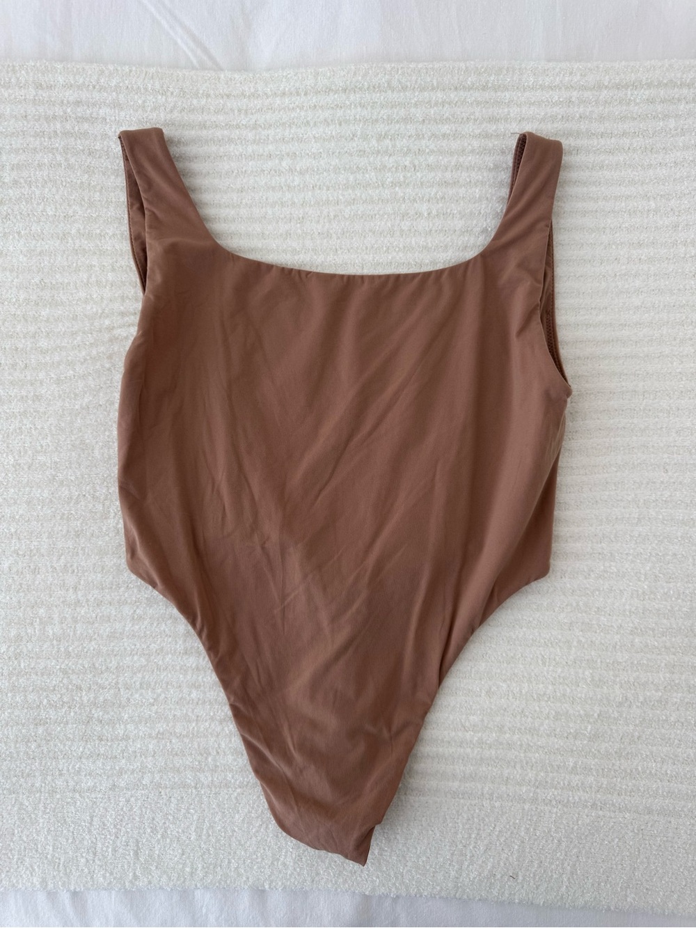 SKIMS Brown Scoop Neck Bodysuit